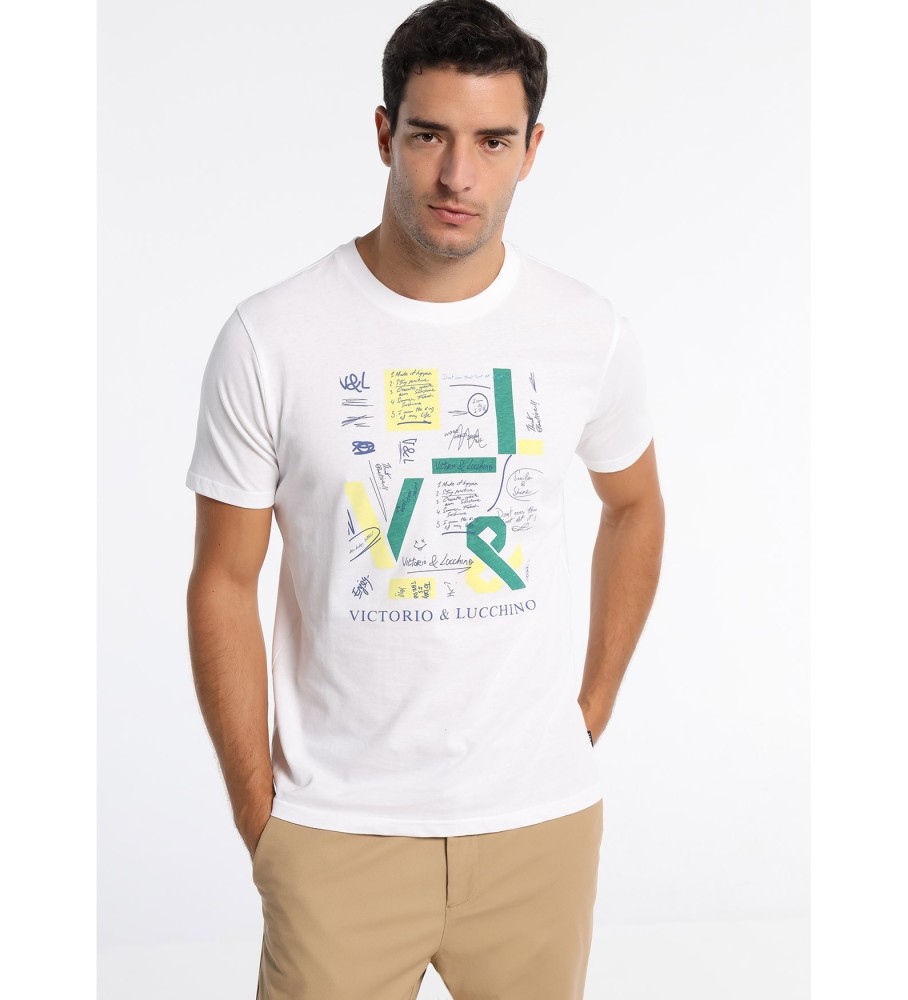 Victorio & Lucchino, V&L T-shirt à manches courtes imprimé, blanc