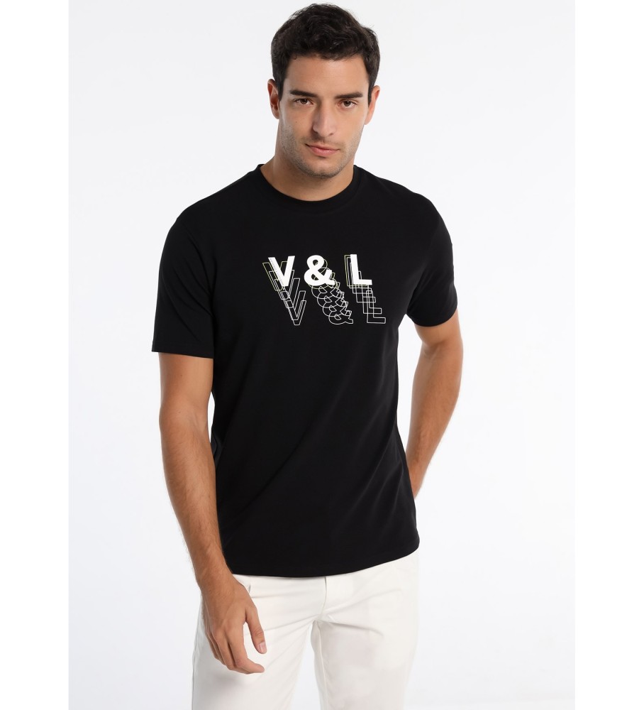 Victorio & Lucchino, V&L Camiseta Manga Corta Logo 3D - Sport Line Negro