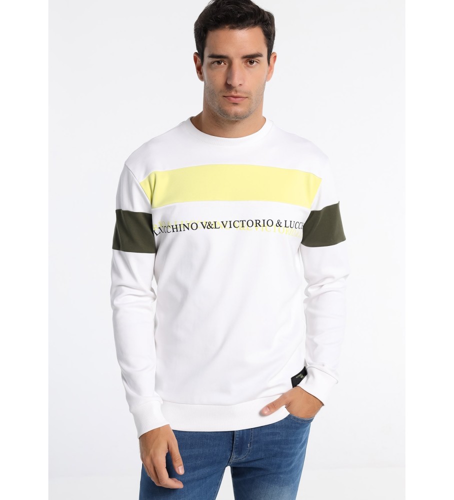 Victorio & Lucchino, V&L Block Sweatshirt - Sport Line White