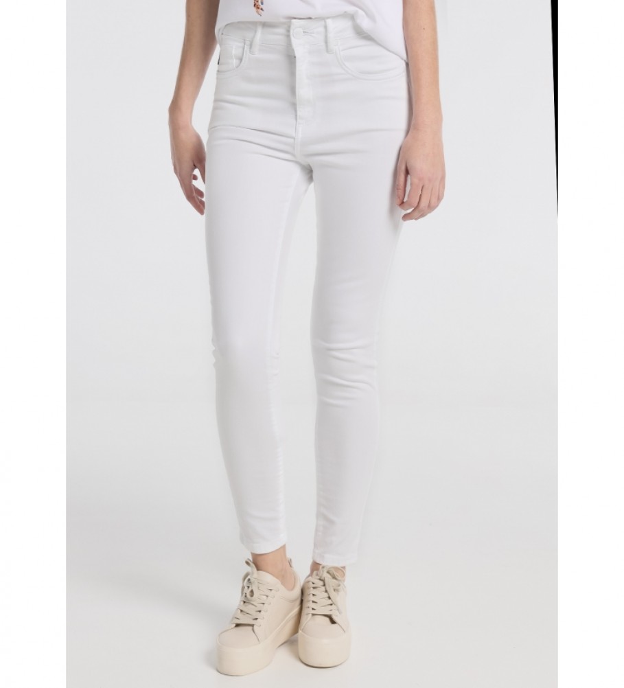 Victorio & Lucchino, V&L Jeans  tiro alto blanco