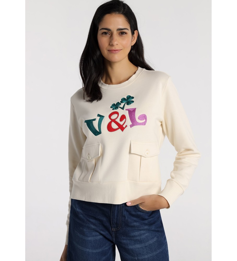 Victorio & Lucchino, V&L - sweatshirt with white box collar