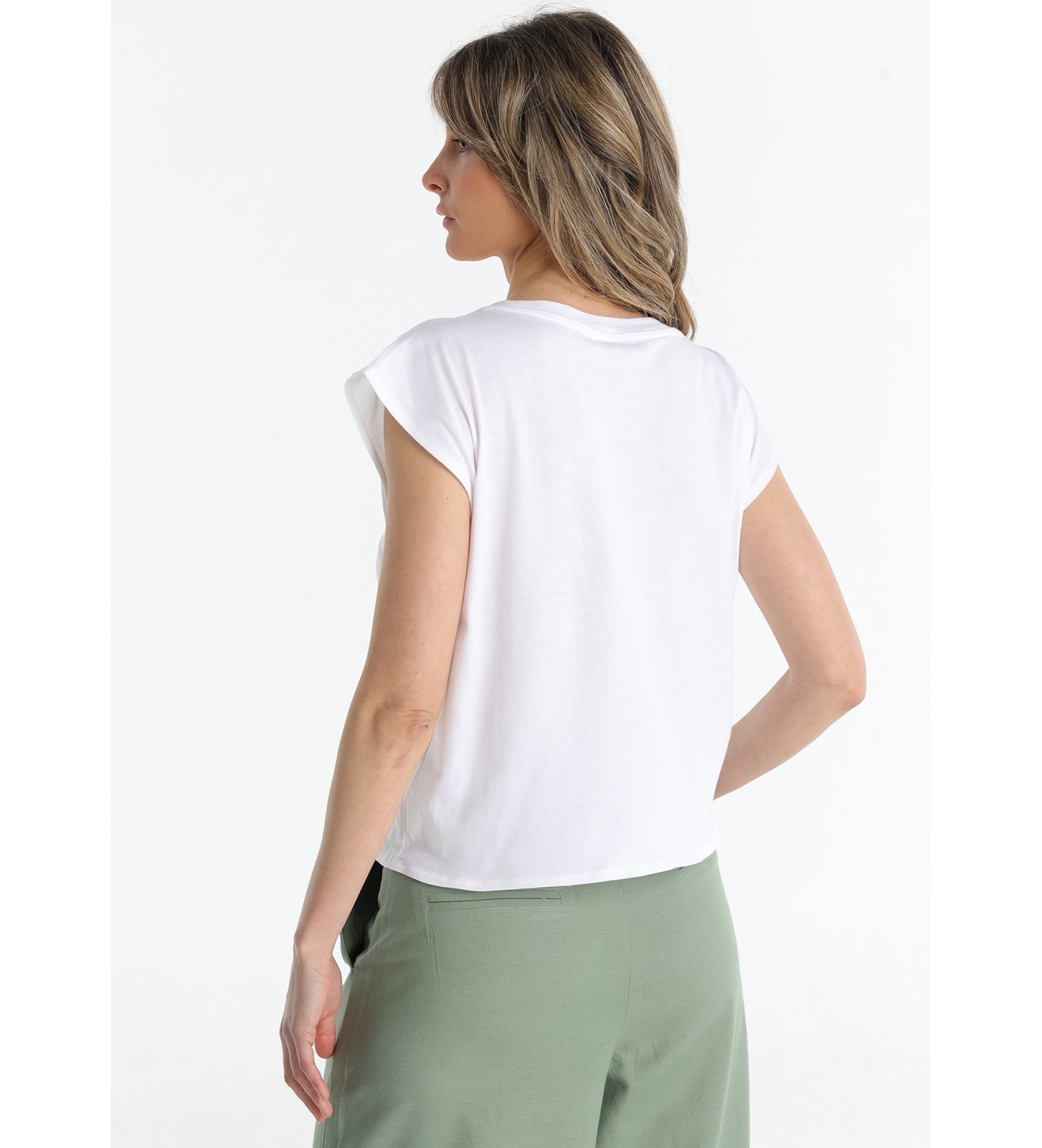 Victorio & Lucchino, V&L T-shirt z biżuteryjnymi detalami biały