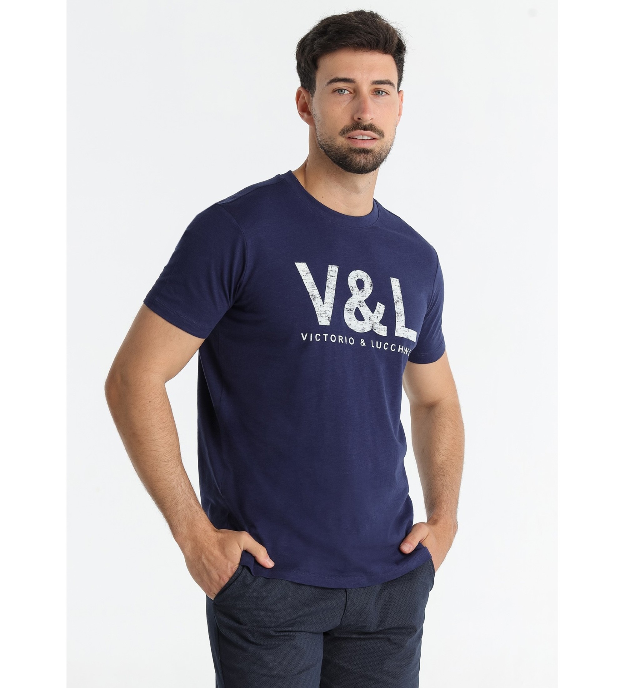 Victorio & Lucchino, V&L Essential navy graphic t-shirt