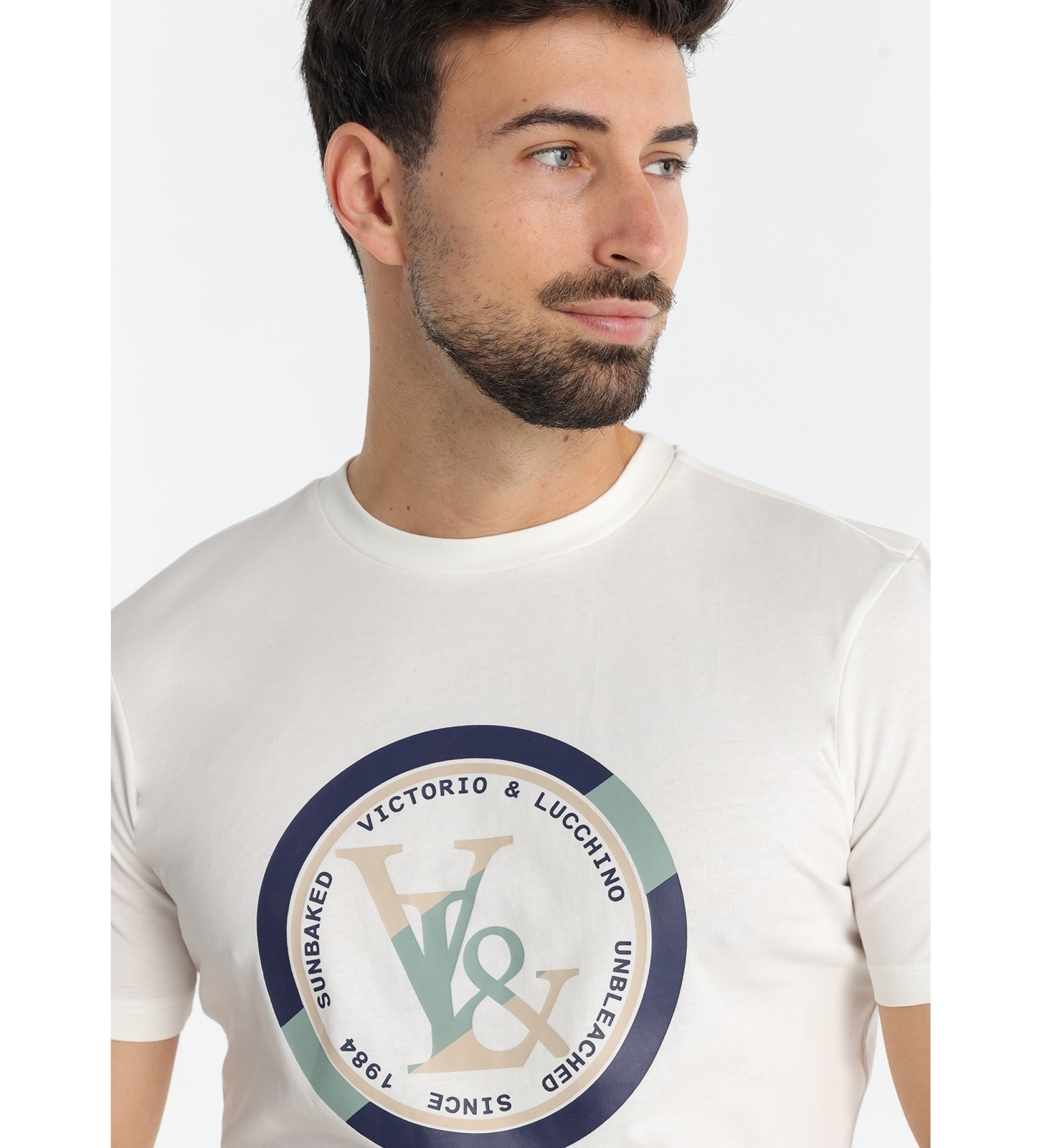 Victorio & Lucchino, V&L T-Shirt mit weier runder Grafik