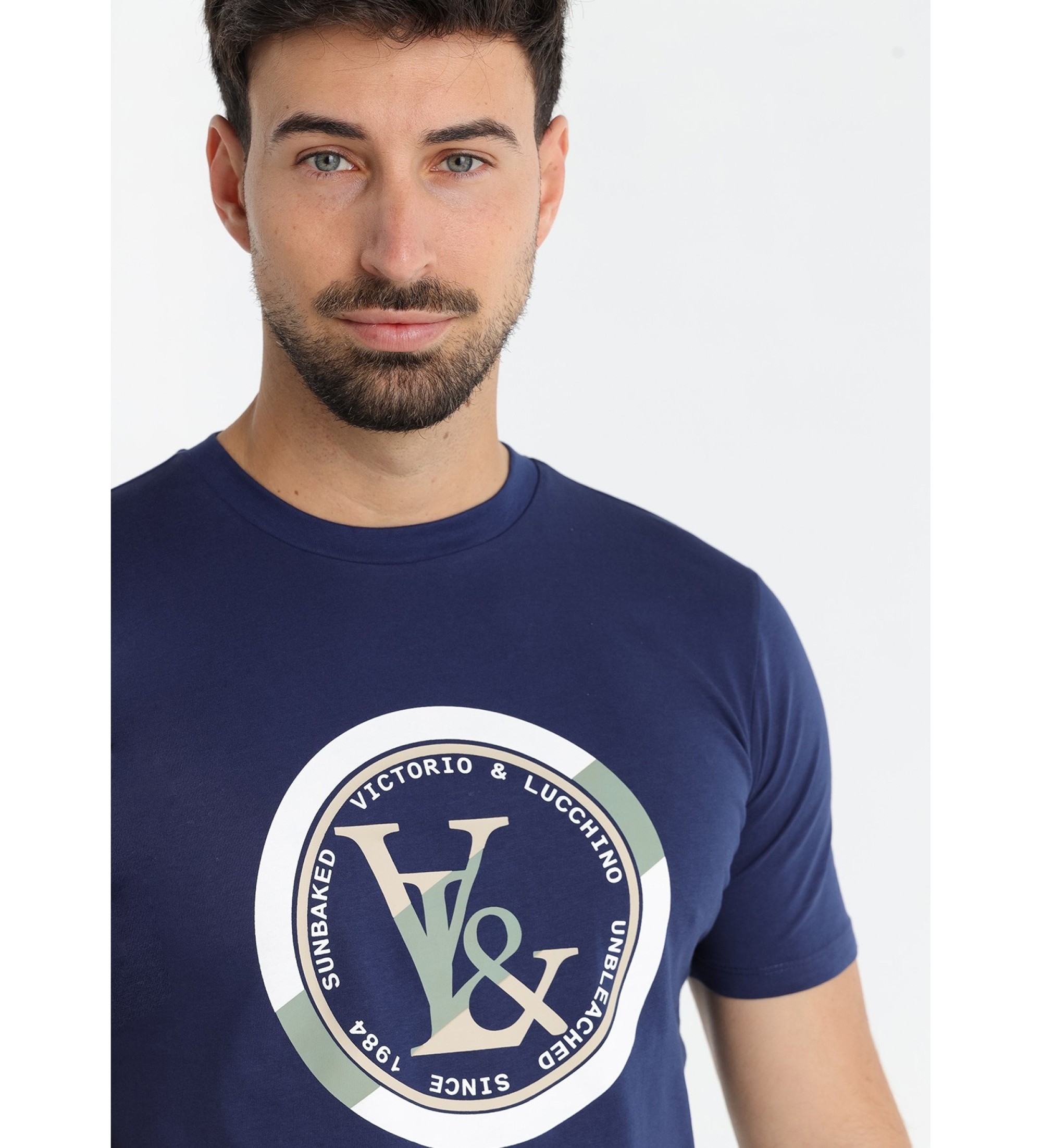 Victorio & Lucchino, V&L Maglietta grafica rotonda blu
