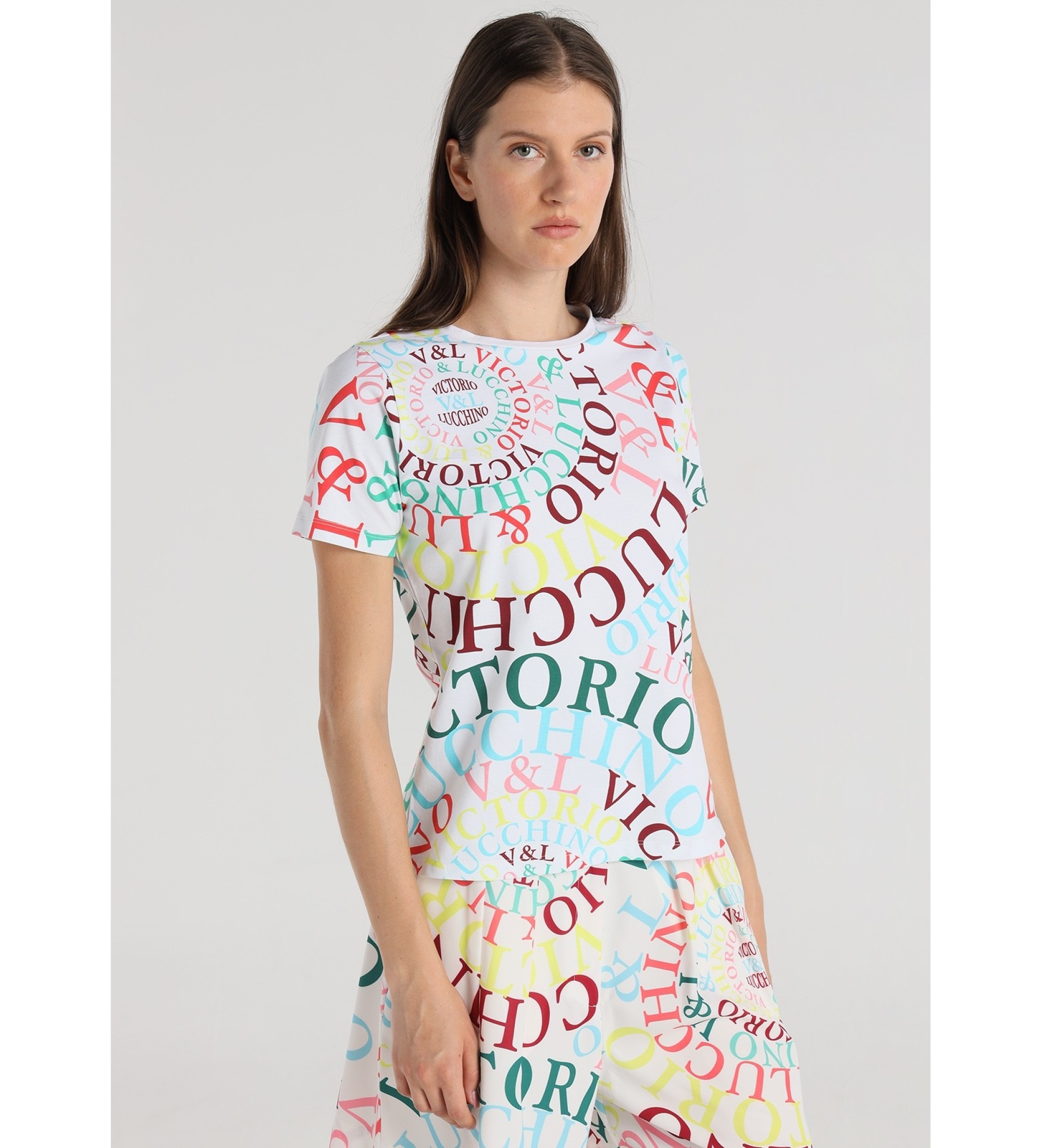 Victorio & Lucchino, V&L T-shirt de manga curta com estampado multicolorido
