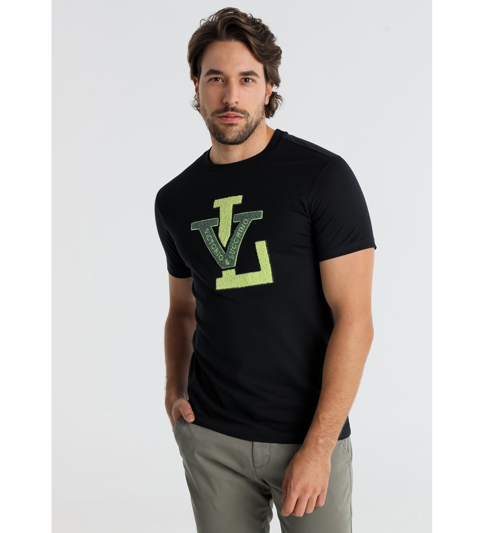 Victorio & Lucchino, V&L T-shirt con applicazione logo nera