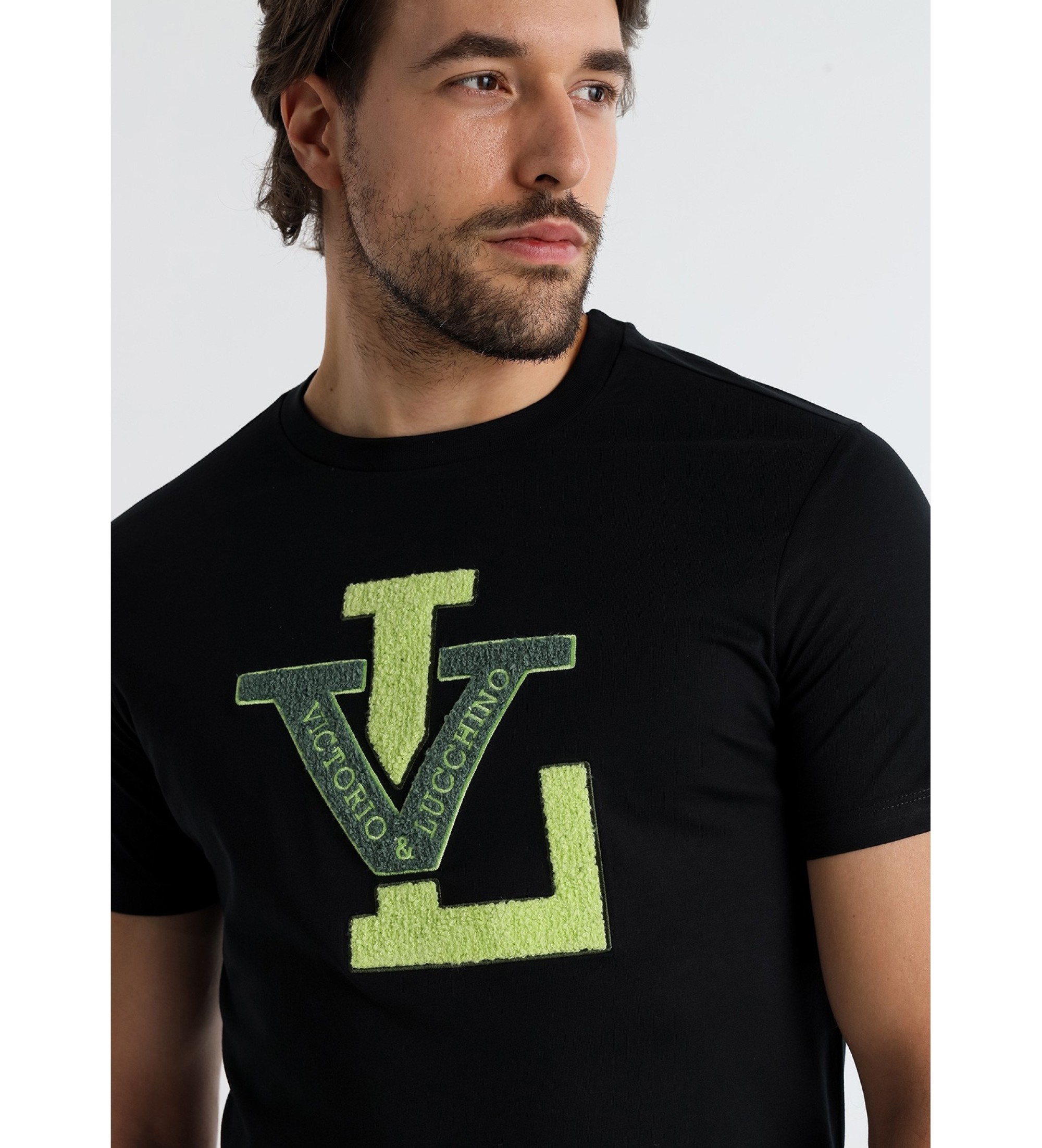 Victorio & Lucchino, V&L T-shirt con applicazione logo nera