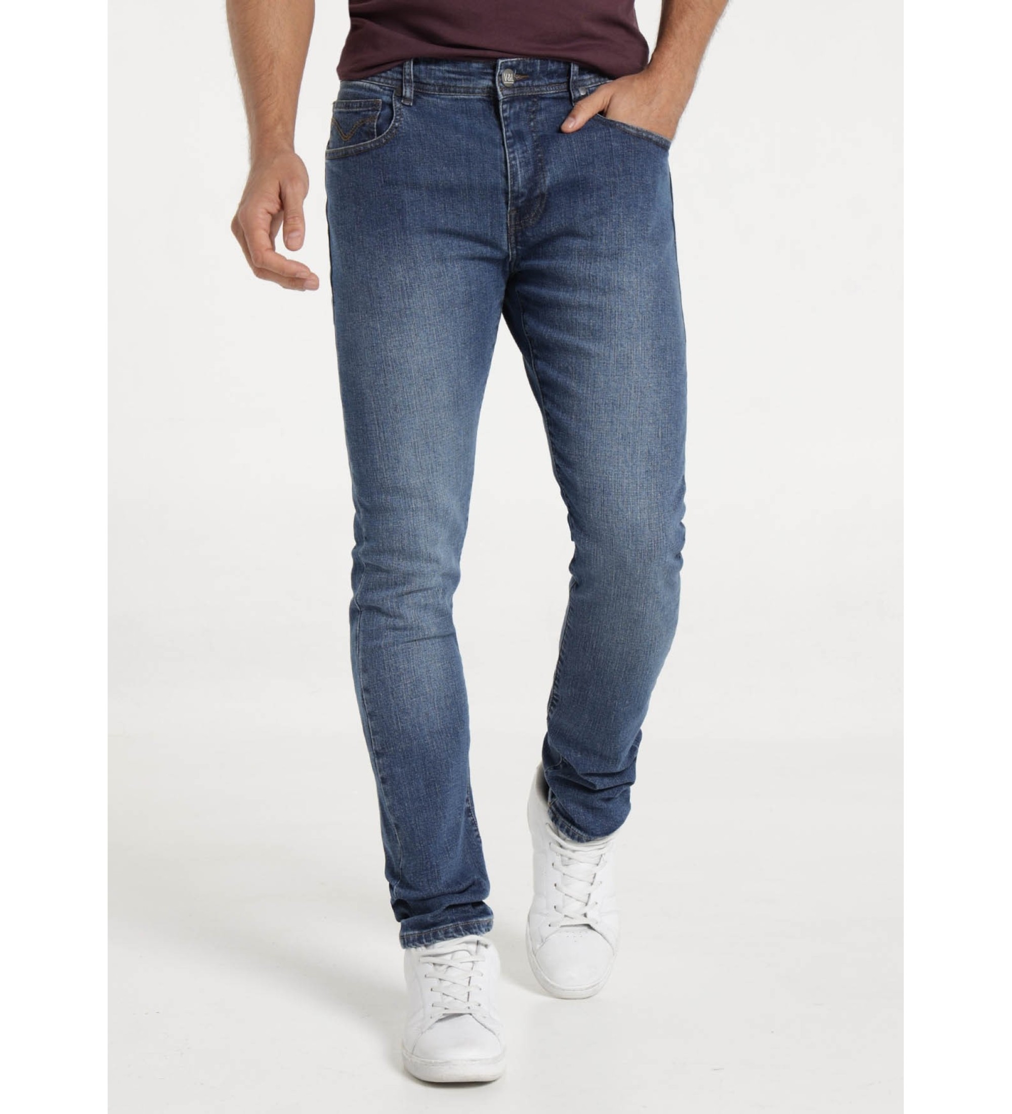 Victorio & Lucchino, V&L Blue Slim Jeans Medium Cross Cross