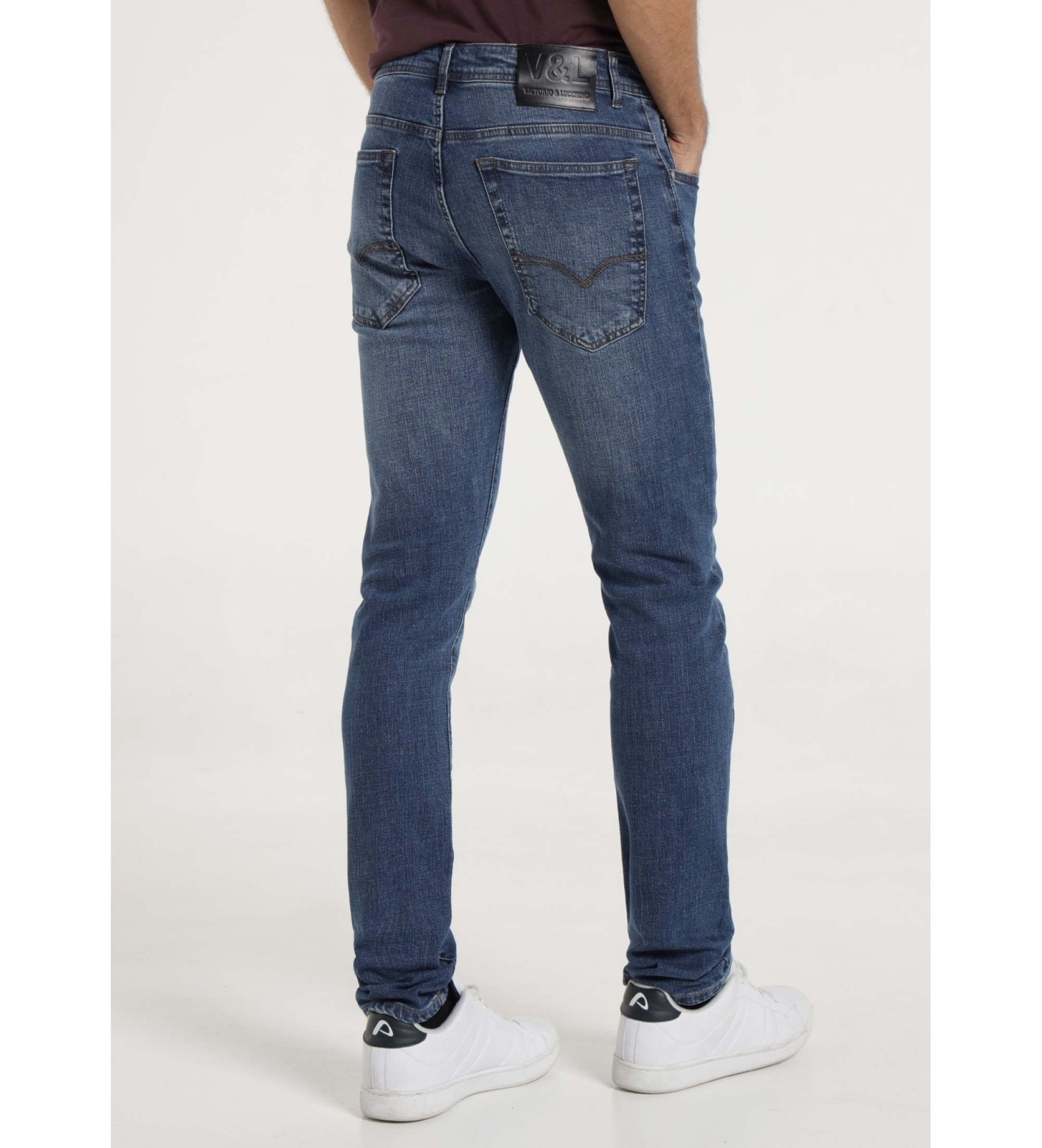 Victorio & Lucchino, V&L Blue Slim Jeans Medium Cross Cross