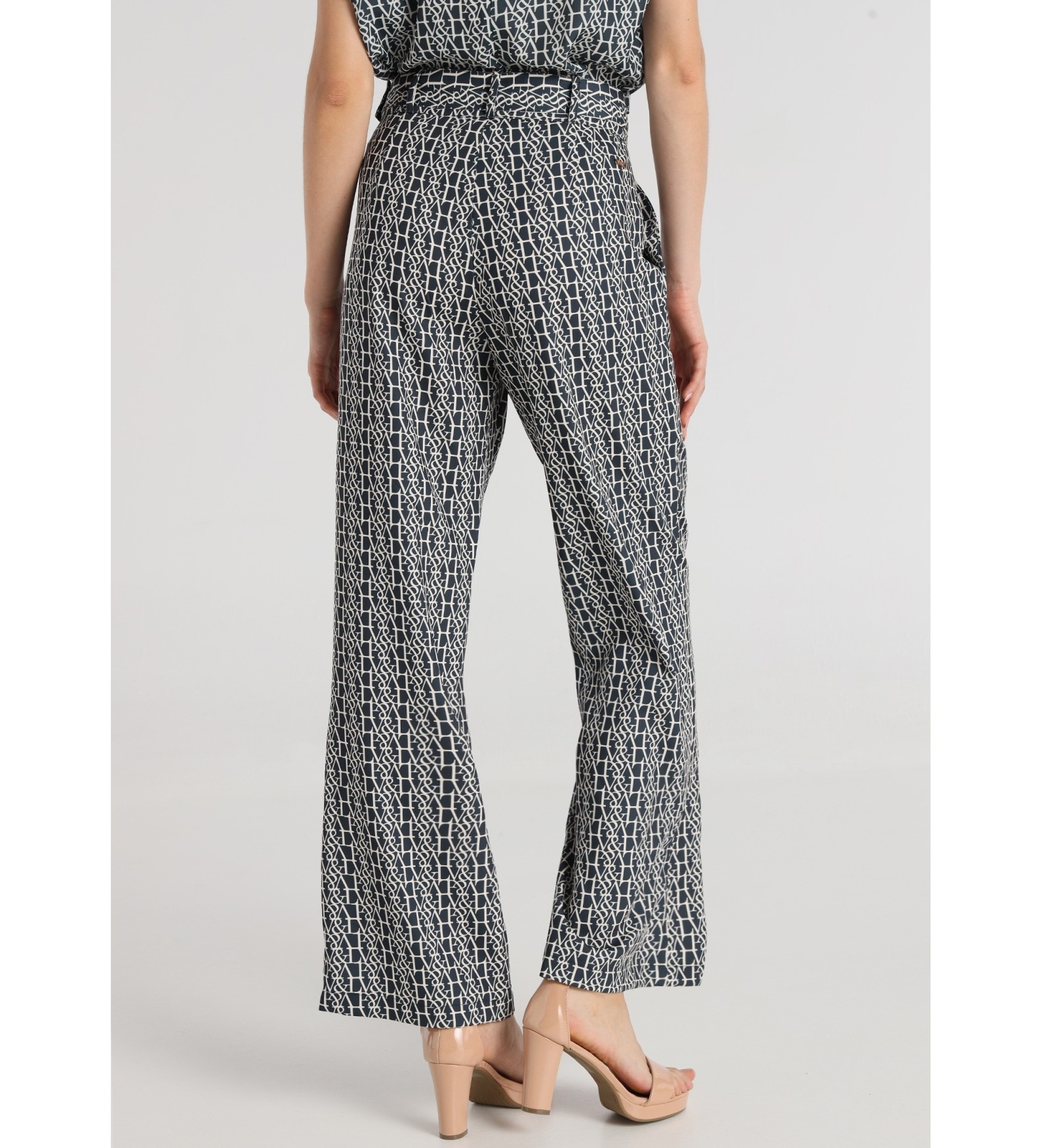 Victorio & Lucchino, V&L Blau bedruckte Hose