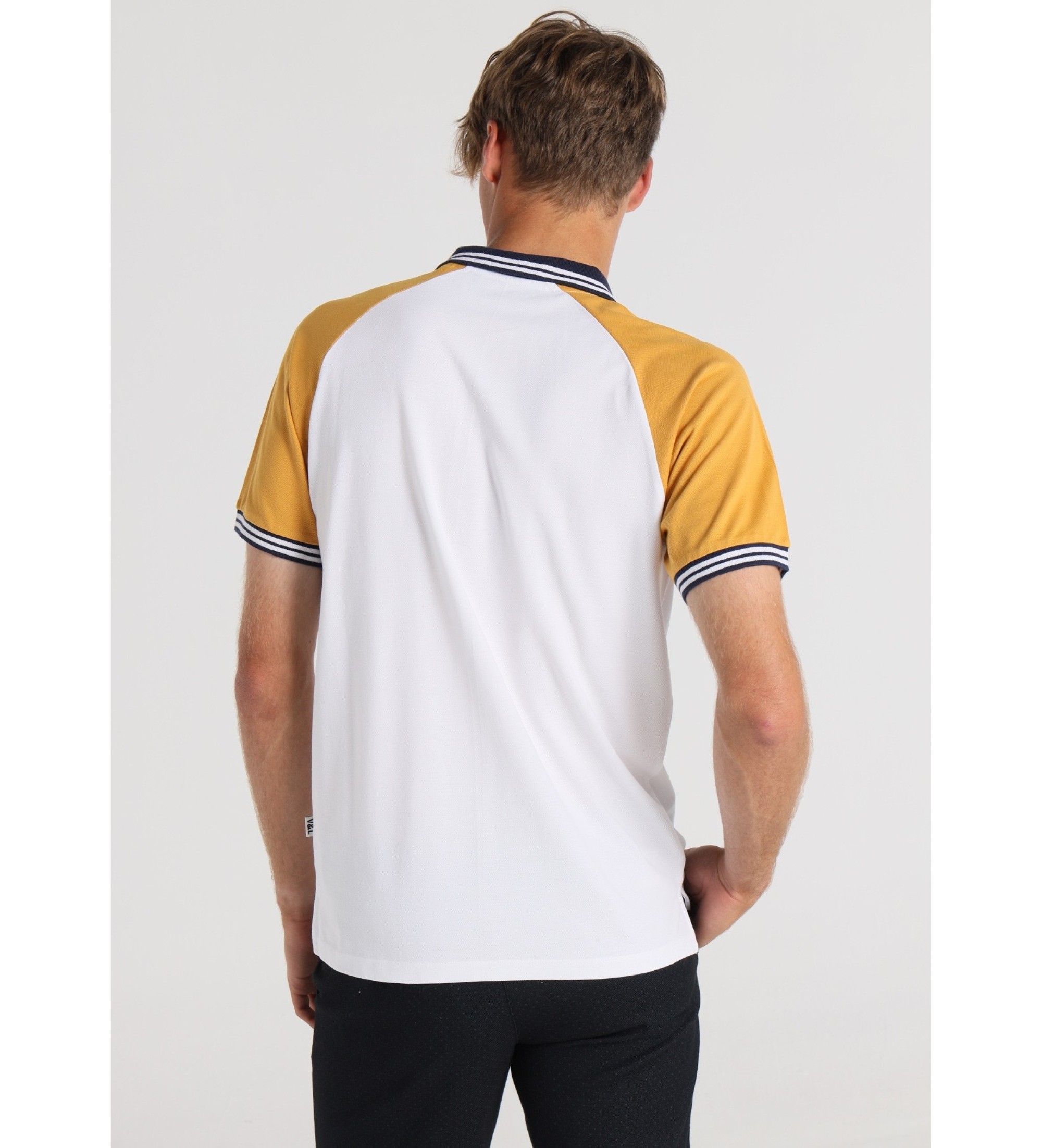 Victorio & Lucchino, V&L Polo manches courtes raglan logo brodé blanc