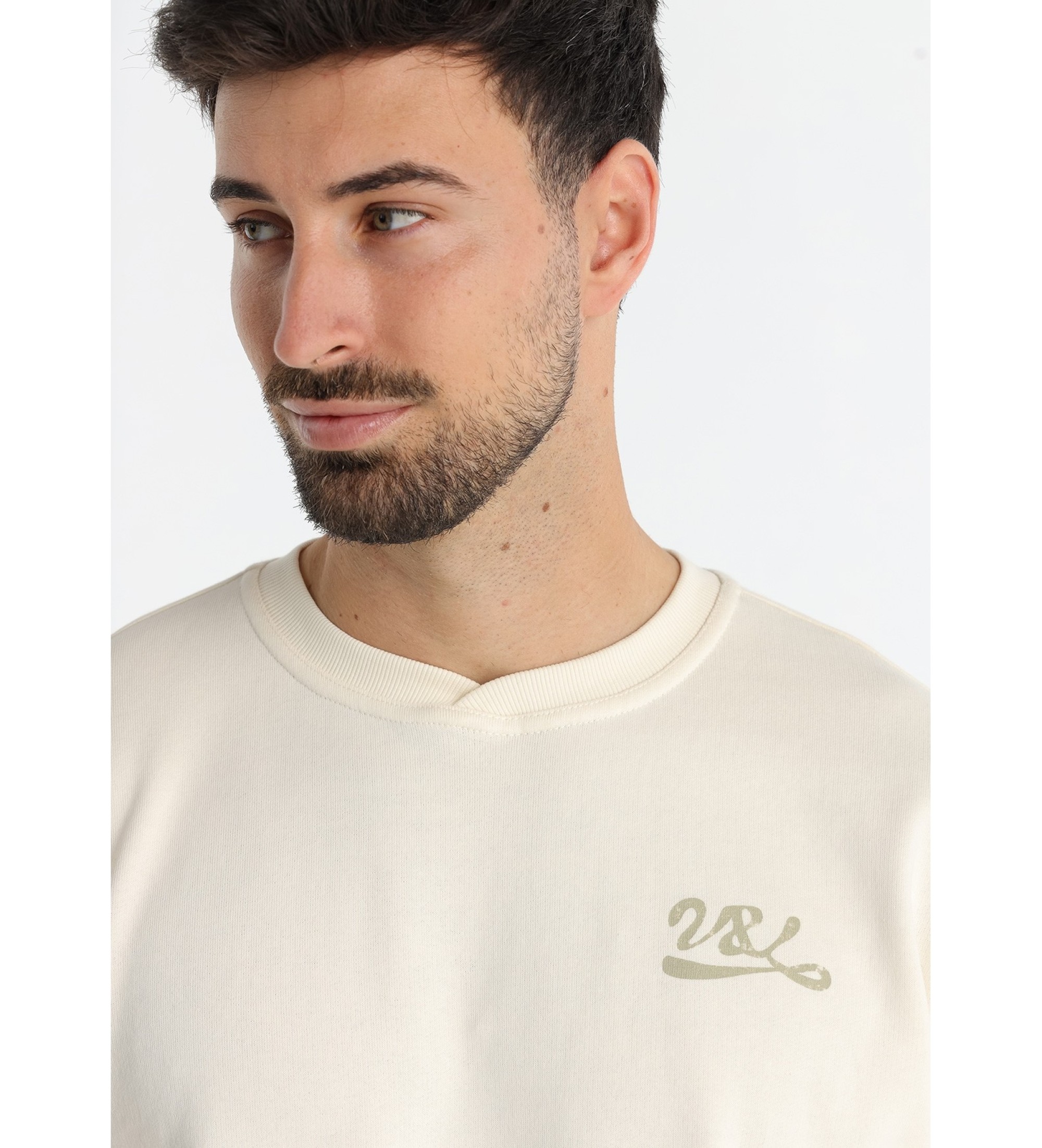 Victorio & Lucchino, V&L Sweat beige sans capuche
