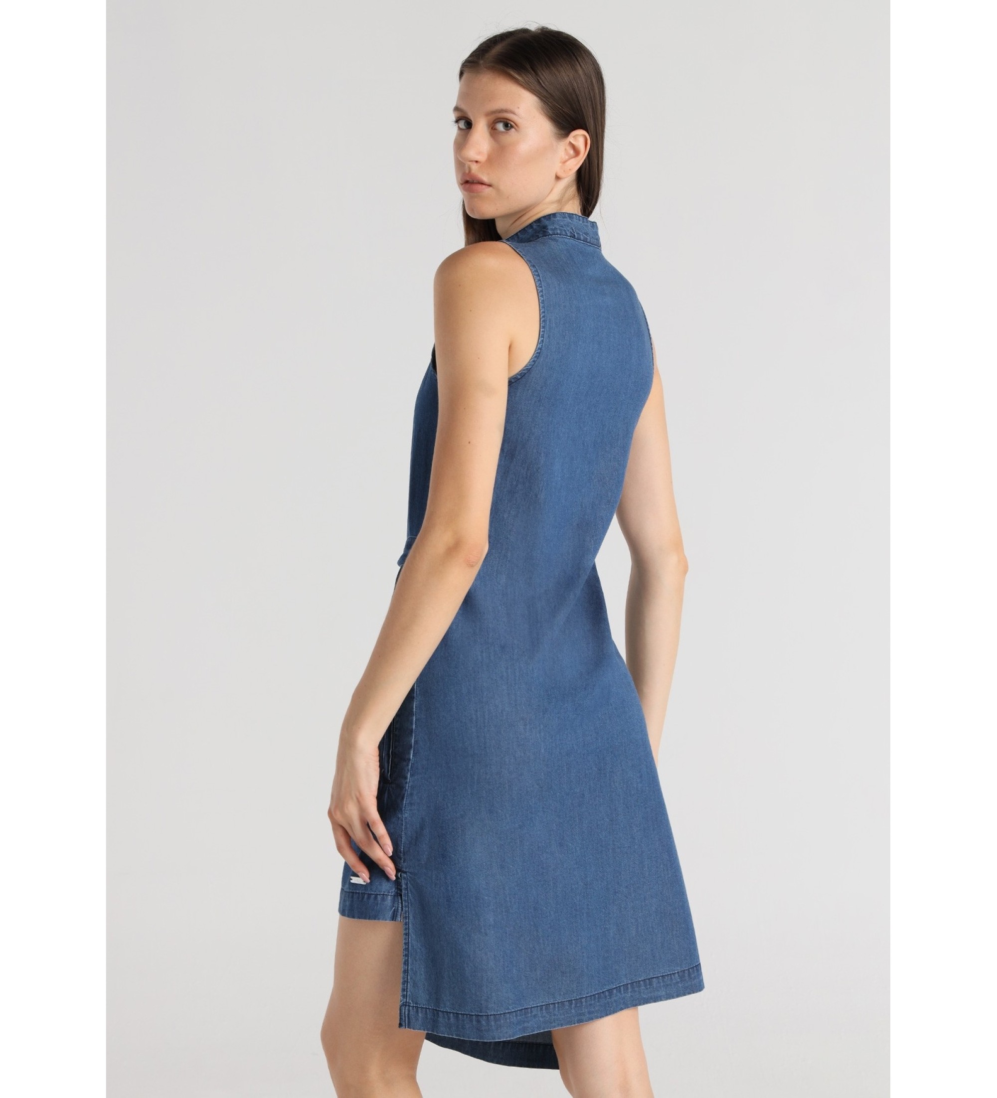Victorio & Lucchino, V&L Vestido corto  Denim sin mangas azul