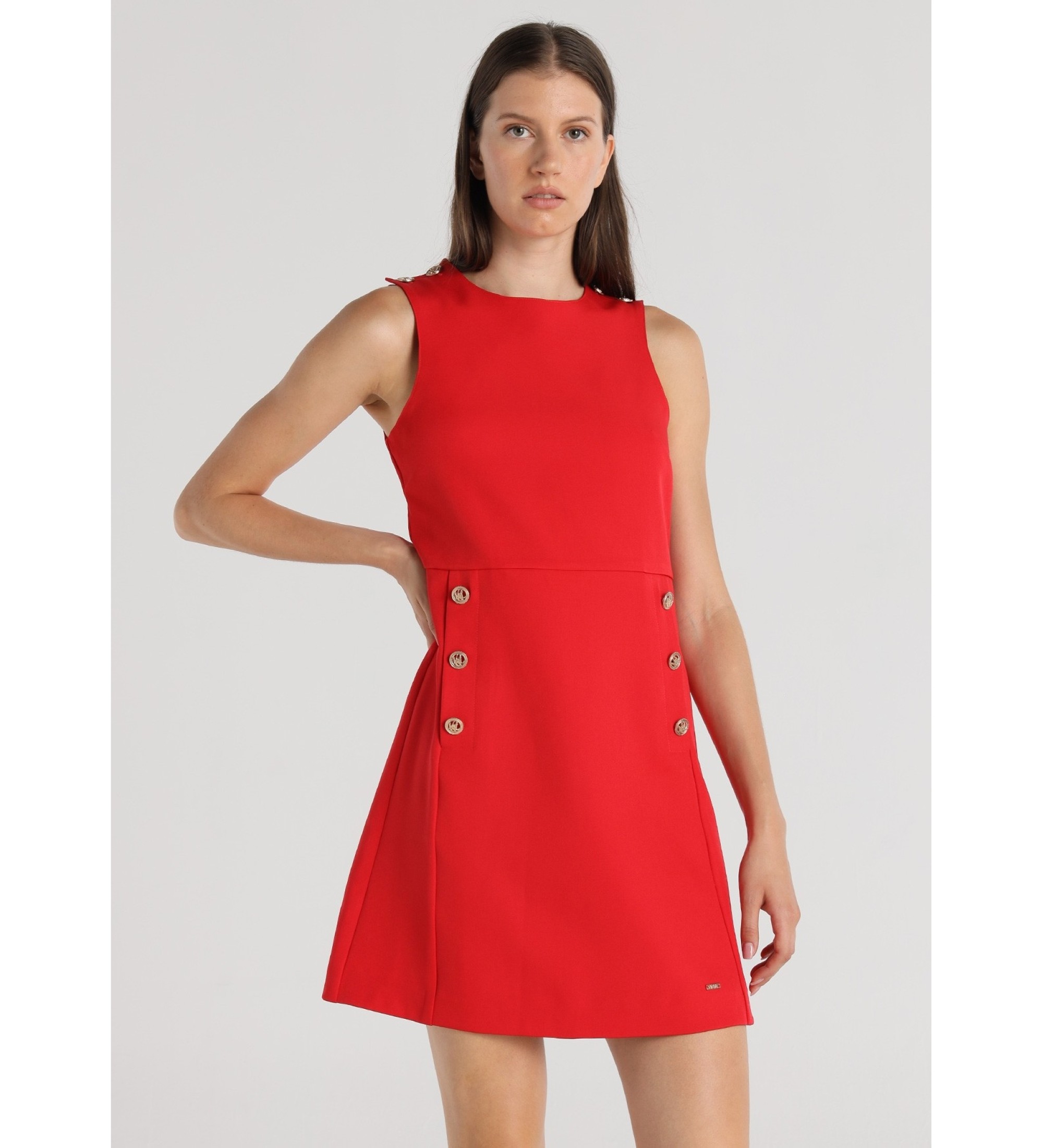 Victorio & Lucchino, V&L Short dress sailor style with heraldic red buttons
