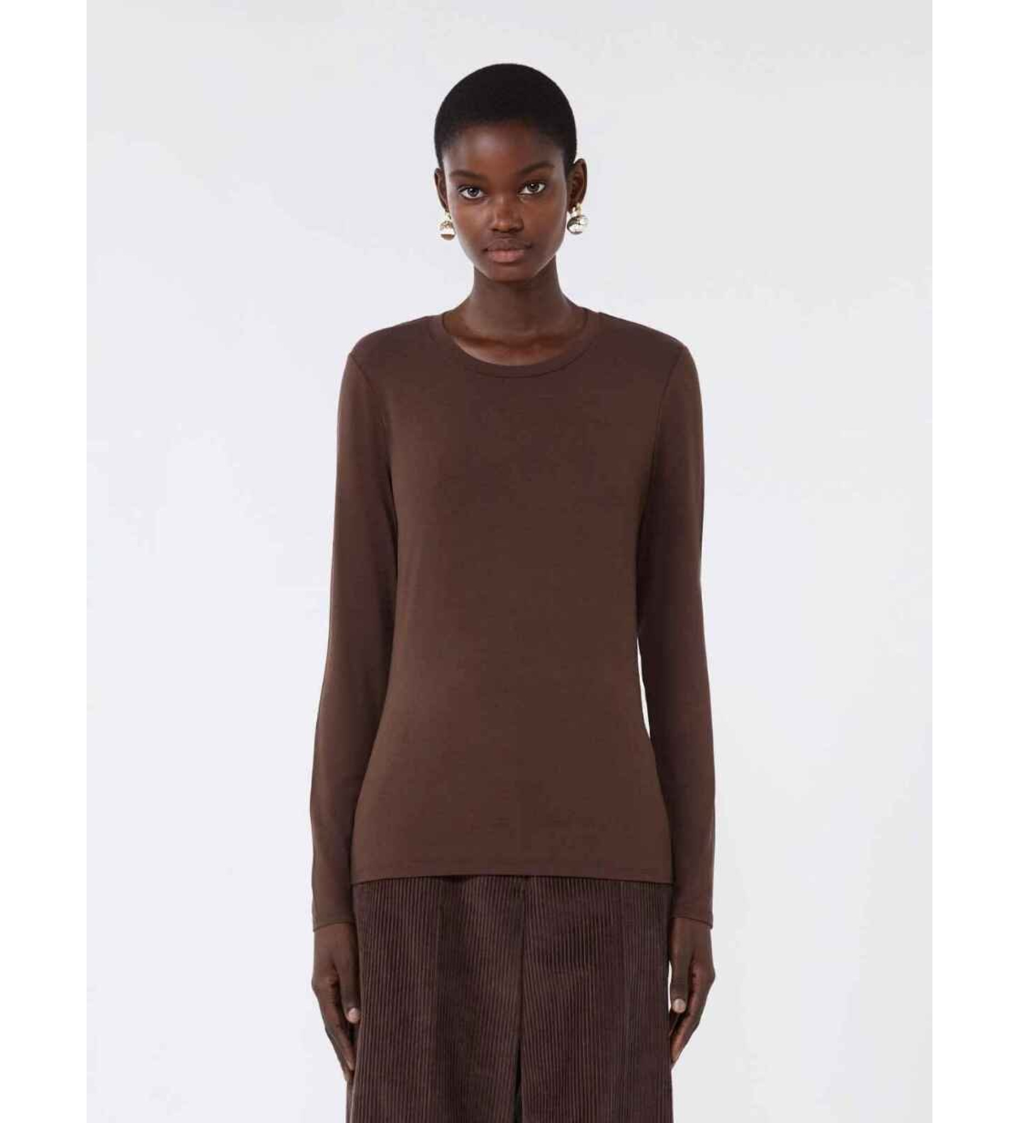 Weekend Max Mara Maglietta multi-cioccolato Weekend Max Mara Maglietta multi-cioccolato