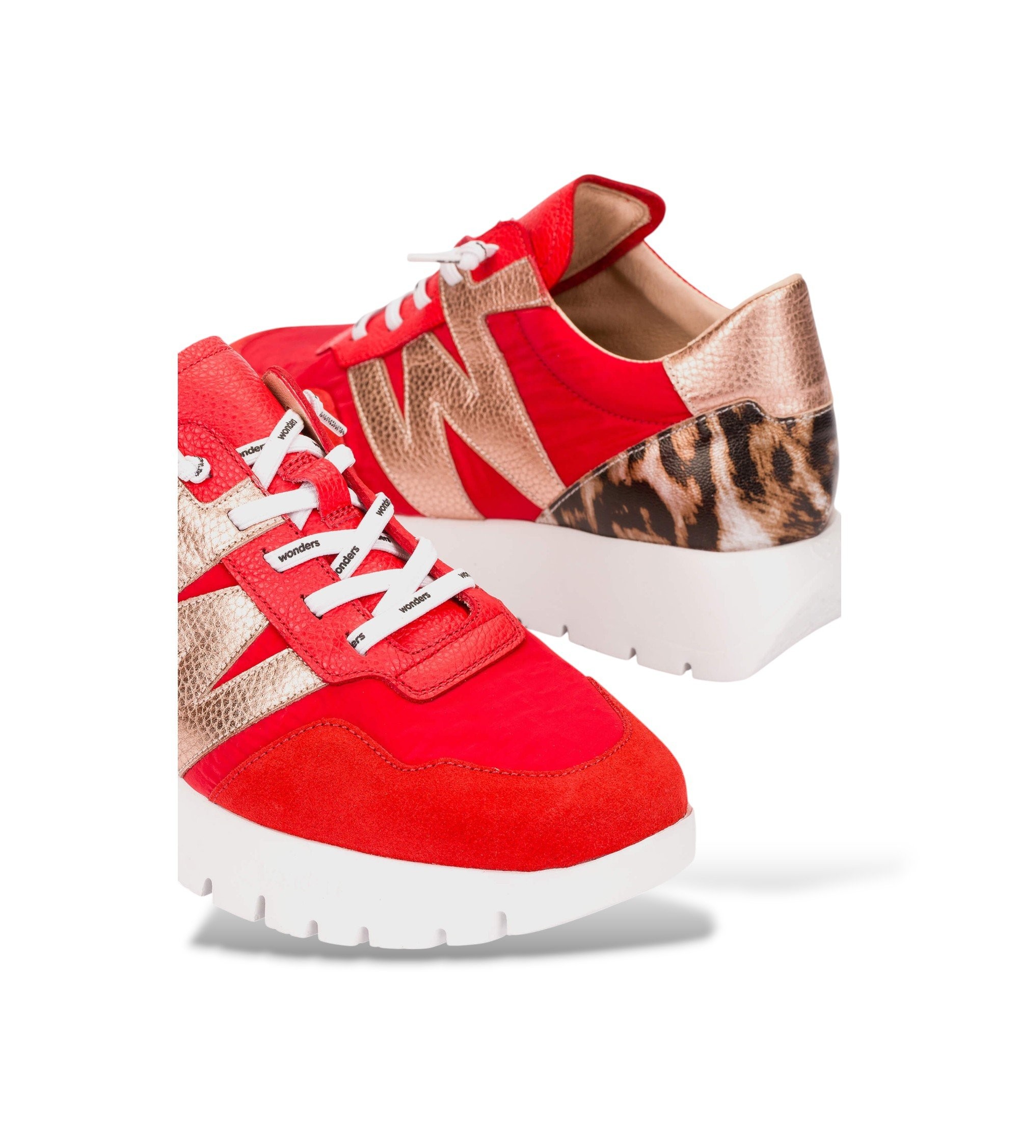 Wonders Zapatillas de Piel Odisei rojo