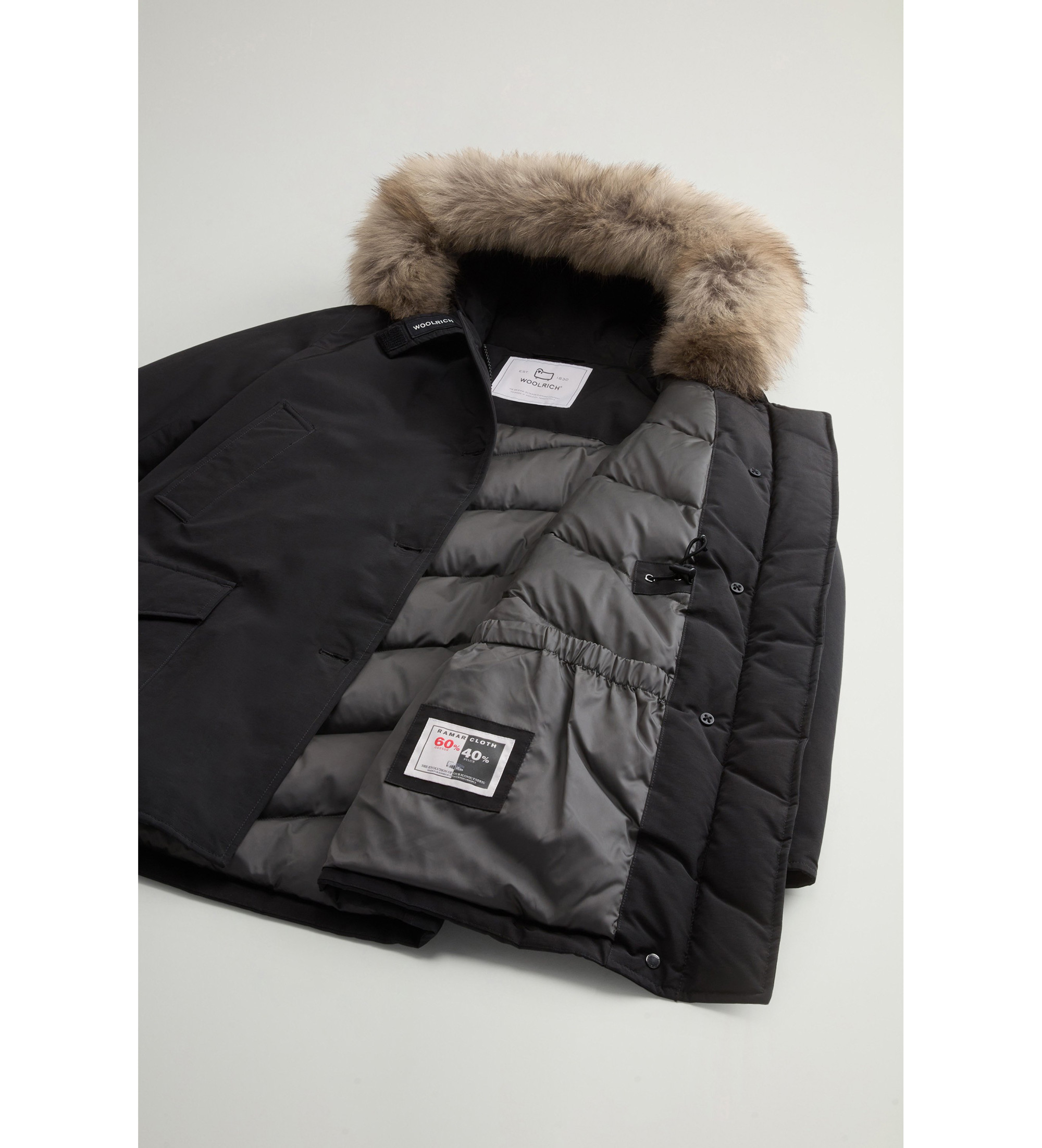 Woolrich Parka Arctic de Ramar Cloth negro Tienda Esdemarca