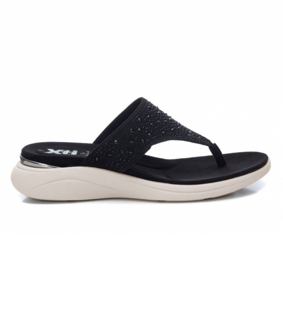 Xti Sandalias Pedrería 042509 negro - Tienda Esdemarca moda, calzado y  complementos - zapatos de marca y zapatillas de marca