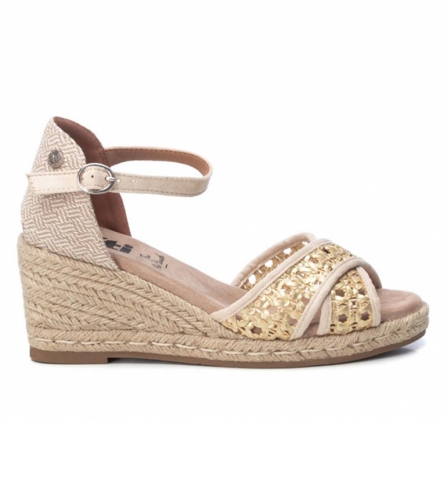 Xti Sandalias 042356 oro -Altura de la cuña: 7cm- - Tienda Esdemarca moda,  calzado y complementos - zapatos de marca y zapatillas de marca