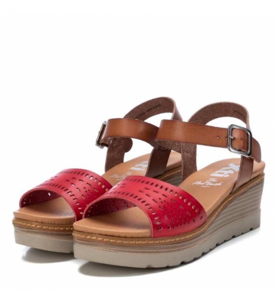 Xti Sandalias 42234 rojo -Altura cuña: 6 cm- - Tienda Esdemarca moda,  calzado y complementos - zapatos de marca y zapatillas de marca