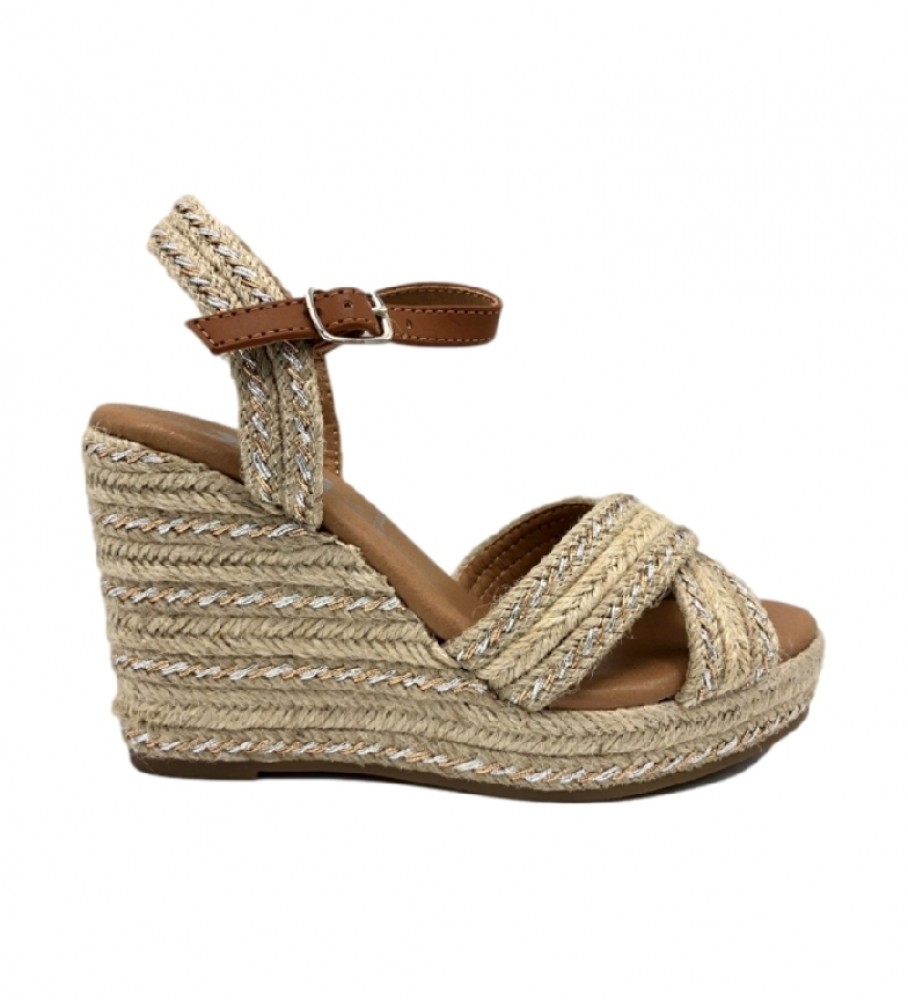 Xti Sandalias 42352 beige -Altura cuña: 10 cm- - Tienda Esdemarca moda,  calzado y complementos - zapatos de marca y zapatillas de marca
