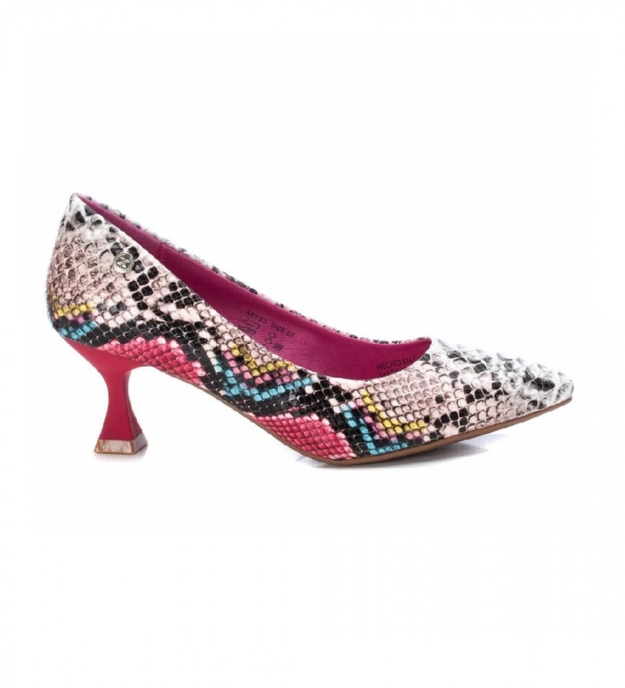 Xti Sapatos de impressão animal cor-de-rosa - calcanhar de 5cm de altura