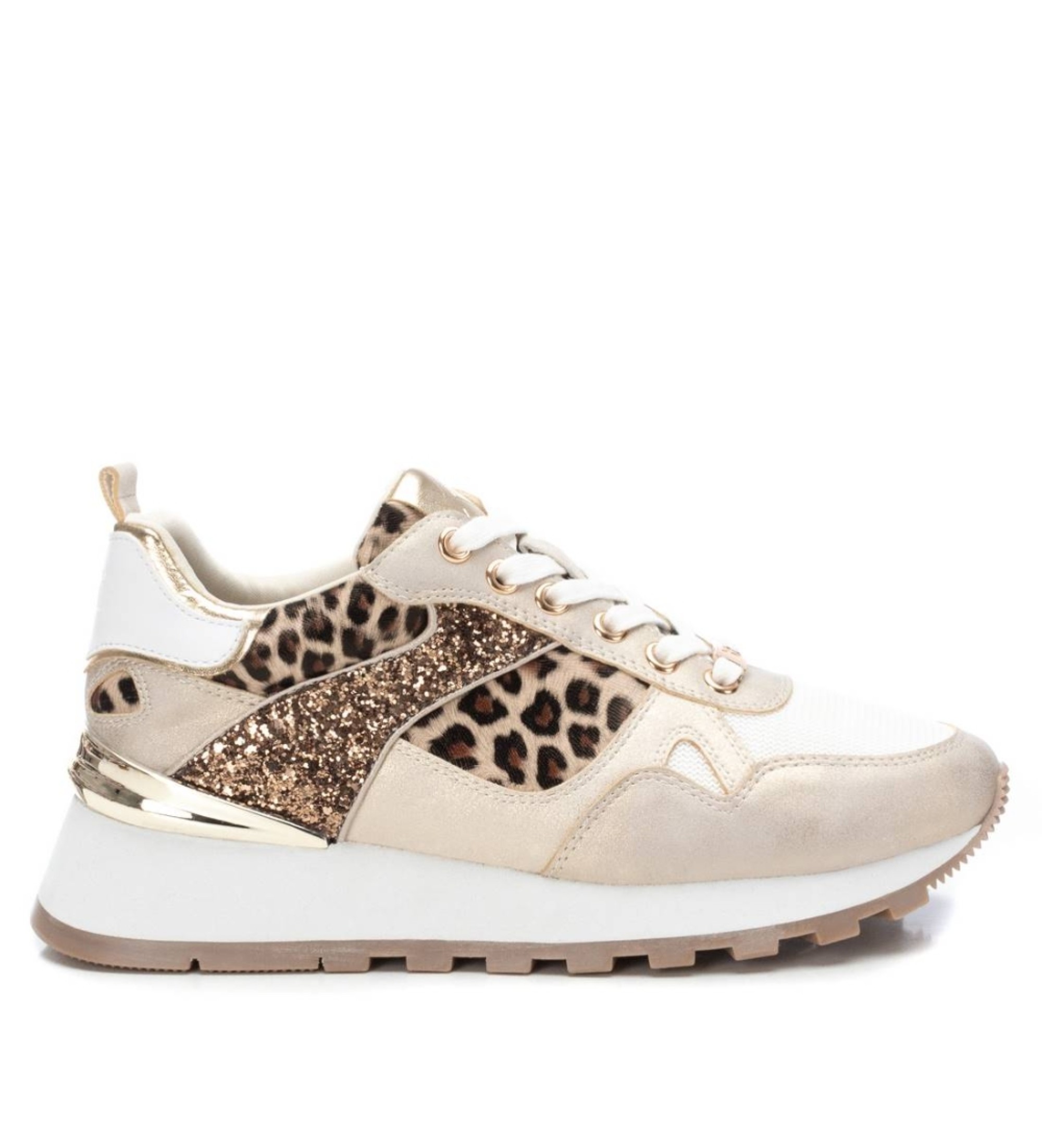 Xti leopard print on sale trainers