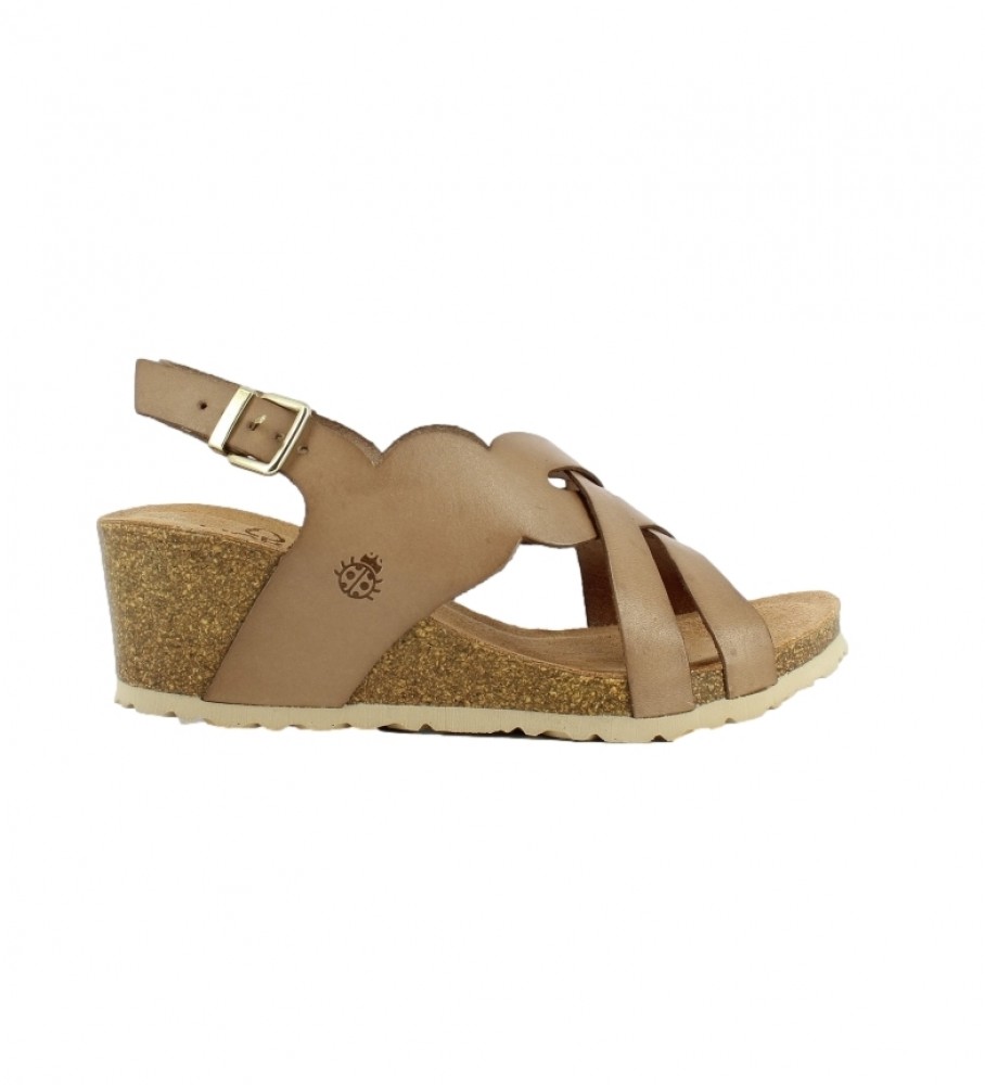 Yokono Sandalias de piel Cadiz-119 taupe -Altura cuña: 5,5 cm- - Tienda  Esdemarca moda, calzado y complementos - zapatos de marca y zapatillas de  marca