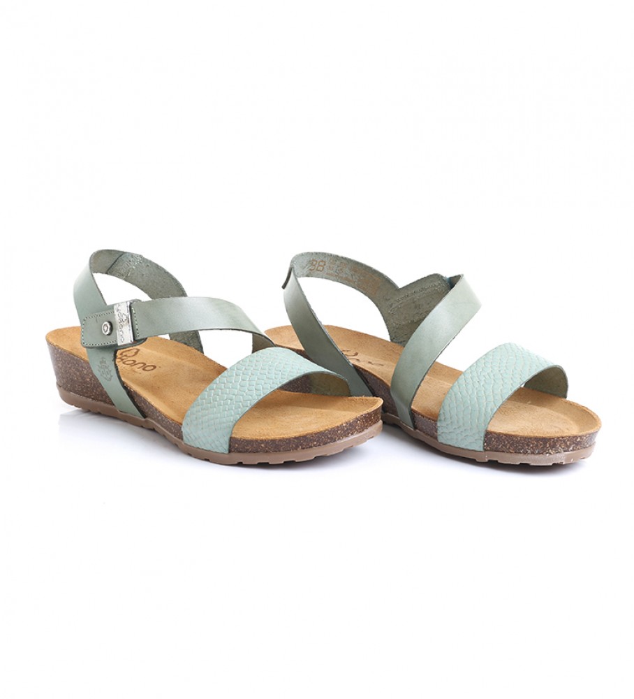 Yokono Sandalias de piel Capri 042 turquesa - Altura cuña: 4cm- - Tienda  Esdemarca moda, calzado y complementos - zapatos de marca y zapatillas de  marca