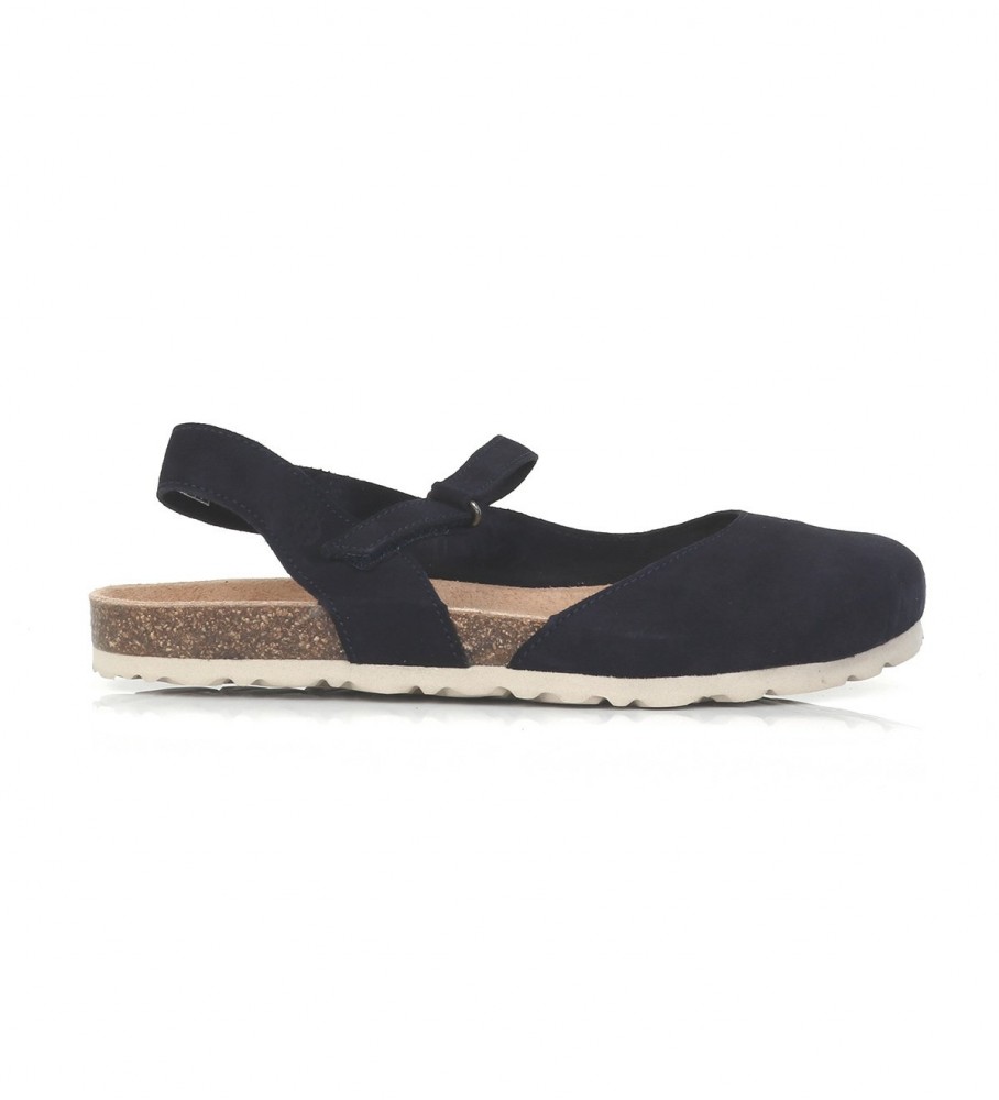 Yokono Leather sandals Villa 063 navy