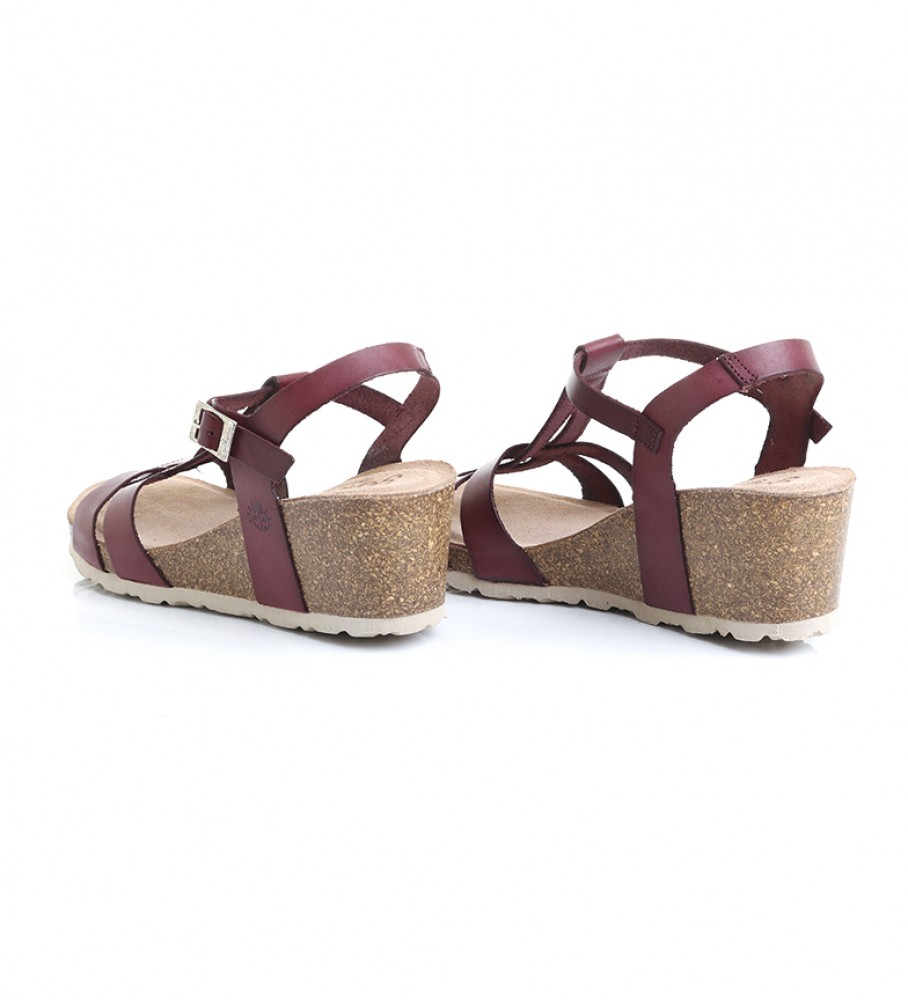 Yokono Sandalias de piel Cadiz 014 burdeos -Altura cuña: 5.5 cm- - Tienda  Esdemarca moda, calzado y complementos - zapatos de marca y zapatillas de  marca
