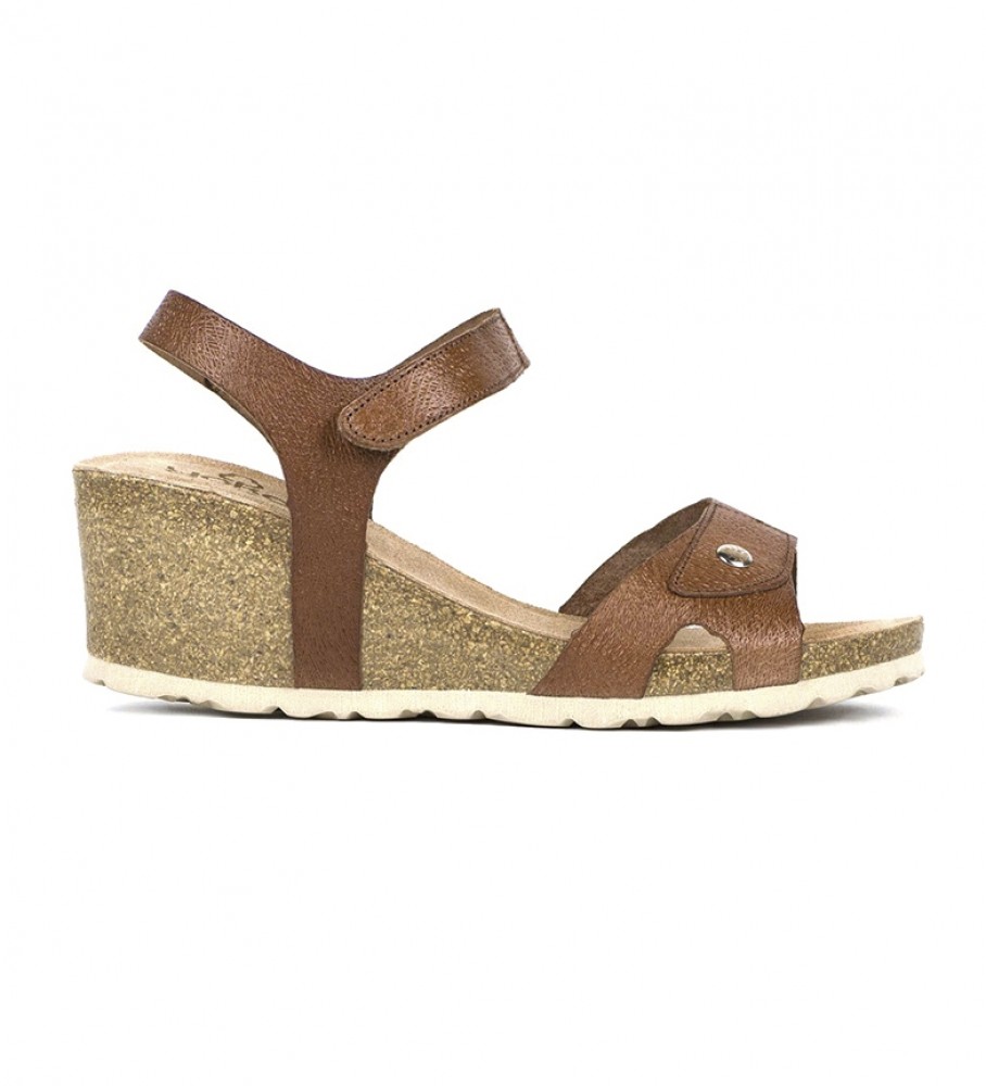 Yokono Sandalias de Cadiz 073 marrón -Altura cuña: 5,5cm- - Tienda Esdemarca calzado, moda y complementos zapatos de marca y zapatillas de marca