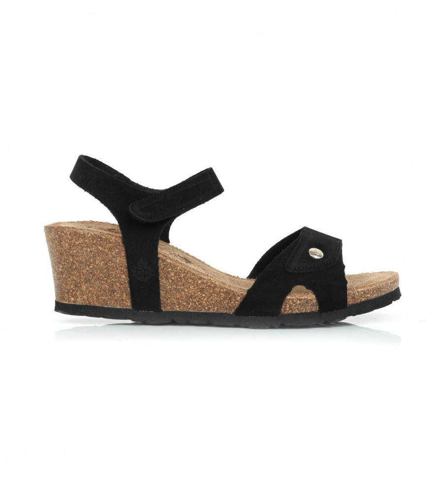 Yokono Sandalias piel Cadiz negro- Altura cuña 5.5cm- - Tienda Esdemarca calzado, moda y complementos - zapatos de marca zapatillas marca