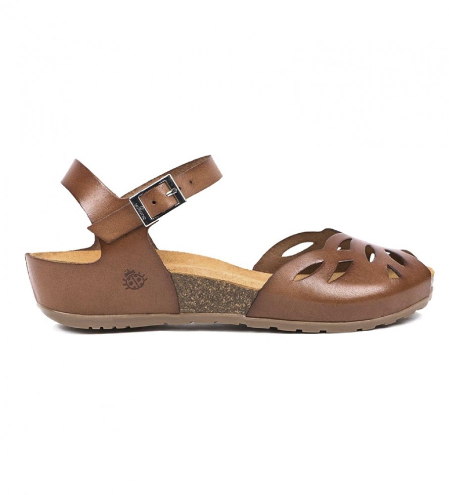 Yokono Sandalias de piel Capri 003 marrón -Altura cuña: 4cm- - Tienda  Esdemarca moda, calzado y complementos - zapatos de marca y zapatillas de  marca