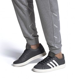 adidas grand court cinza