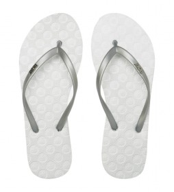 roxy silver flip flops