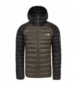 The North Face Trevail Hoodie folding down black, green