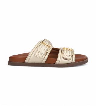 Golden Isabela Leather Sandals