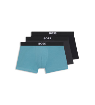 Pack 3 Boxers Un bleu, un gris, un noir