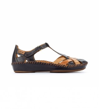 Sandalias de Piel  P. Vallarta  655 marino