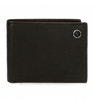 Pepe Jeans Badge Leather Wallet Preto