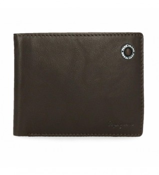 Carteira de Couro Pepe Jeans Badge Brown