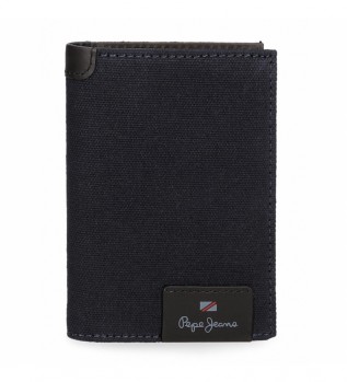 Hilltop vertical leather wallet with coin purse Marine