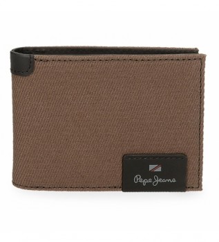 Pepe Jeans Hilltop Portefeuille en cuir brun