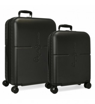 Pepe Jeans Highlight Noir Jeu de valises rigides 55-70cm