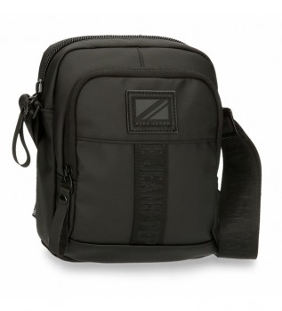 Bandolera dos compartimentos mediana Pepe Jeans Hoxton negro