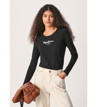 Camiseta New Virginia Ls N negro