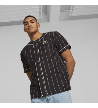 T-shirt de baseball de l'quipe noir