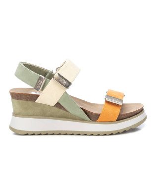 Sandals 142822 multicoloured -Height 7cm wedge